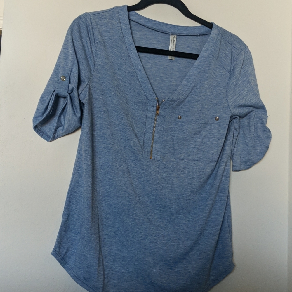 Half Zippered Blouse